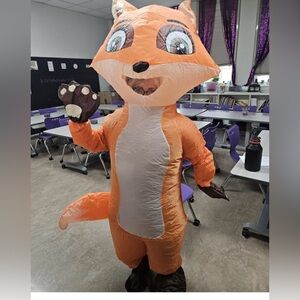 Inflatable Adult Orange Brown Fox Costume